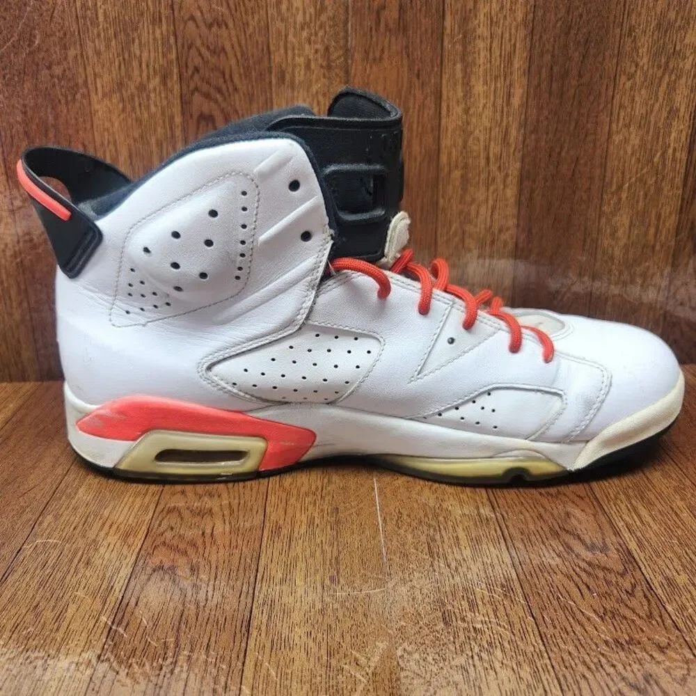 Air Jordan Retro High Top Sneakers Men’s Size 12 White Infrared 2013 Release